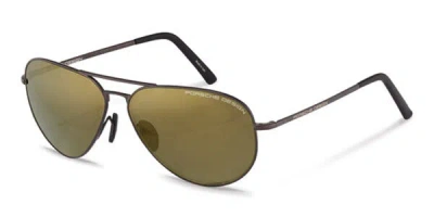 Porsche Design P8508 O Men's Sunglasses Brown Size 64