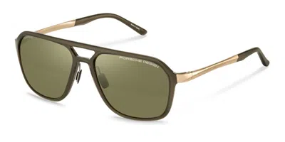 Porsche Design P86003 Polarized C417 Occhiali Da Sole Verdi Per Uomo In Multi