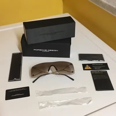 Pre-owned Porsche Design P'8620 B Unisex Moer's Mirror Grey/gold Sunglasses. In Box. In Gray