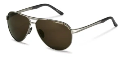 Pre-owned Porsche Design P8649 D Grey 62/10/140 Men's Sunglasses