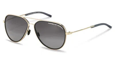 Porsche Design P8691 B Occhiali Da Sole Oro Per Uomo In Gold