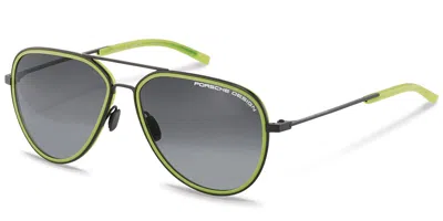 Porsche Design P8691 D Occhiali Da Sole Verdi Per Uomo In Gray
