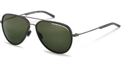 Porsche Design P8691 Polarized C Occhiali Da Sole Marroni Per Uomo In Gray