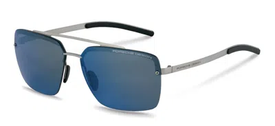 Pre-owned Porsche Design P8694 C Sunglasses Gunmetal Blue Mirror