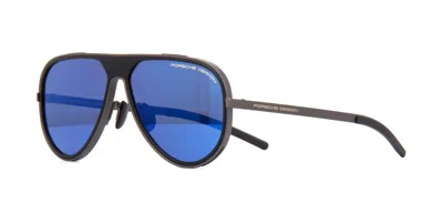 Pre-owned Porsche Design P'8696 Palladium/grey Polarized (d) Sunglasses