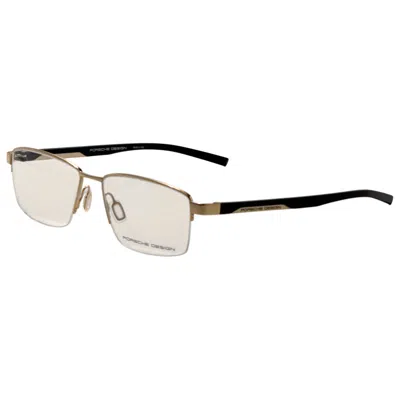 Porsche Design P874556c000 Metal Rectangle Eyeglasses In Transparent