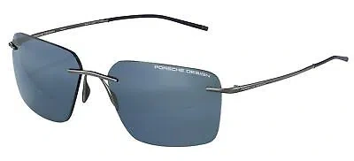 Pre-owned Porsche Design P'8923 Ruthenium/grey Blue 62/18/145 Unisex Sunglasses In Gray