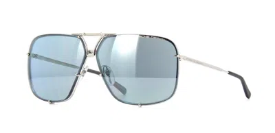Pre-owned Porsche Design P'8928 Palladium/light Blue Flash Mirror + Grey (c) Sunglasses