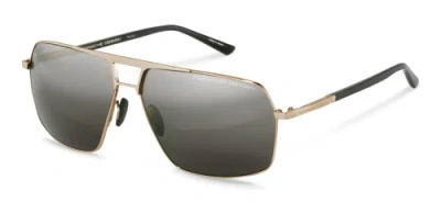 Pre-owned Porsche Design P8930 C Gold 65/13/145 Men's Sunglasses