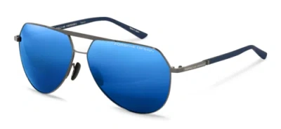 Pre-owned Porsche Design P8931 B Grey 63/12/140 Men's Sunglasses