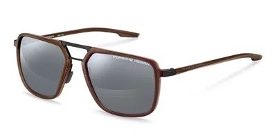 Porsche Design P8934 C Men's Sunglasses Brown Size 59
