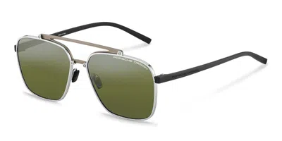 Porsche Design P8937 Polarized B Men's Sunglasses Silver Size 59