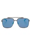 Porsche Design P8937 Square-frame Sunglasses In Grey