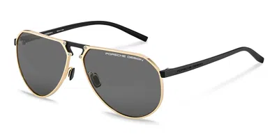Porsche Design P8938 C Men's Sunglasses Gold Size 64