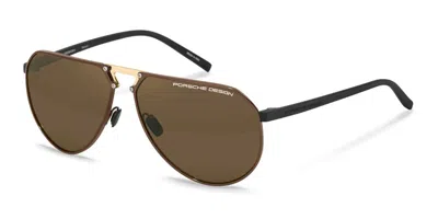 Porsche Design P8938 E604 Men's Sunglasses Brown Size 64 In Multi
