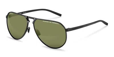 Porsche Design P8938 Polarized A Men's Sunglasses Black Size 64