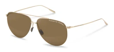 Pre-owned Porsche Design P8939 B Gold 62/13/145 Unisex Sunglasses