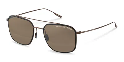 Porsche Design P8940 D Men's Sunglasses Brown Size 55 In Multi