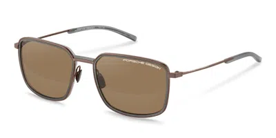 Porsche Design P8941 C629 Men's Sunglasses Brown Size 58