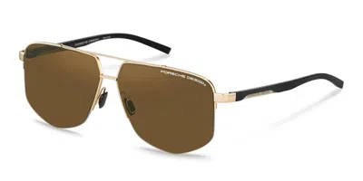 Porsche Design P8943 D171 Men's Sunglasses Gold Size 63 In Multi