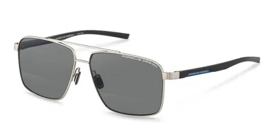 Porsche Design P8944 Polarized D Men's Sunglasses Silver Size 62