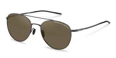 Porsche Design P8947 D Men's Sunglasses Grey Size 56 In Gray