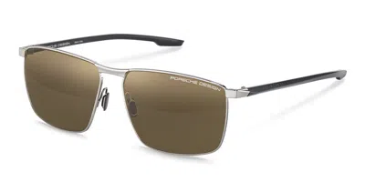 Porsche Design P8948 D Men's Sunglasses Silver Size 61