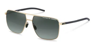 Porsche Design P8963 D226 Men's Sunglasses Gold Size 61 In Multi