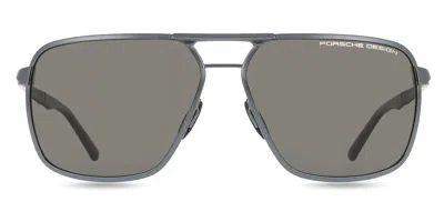 Porsche Design P8966 Polarized D415 Men's Sunglasses Blue Size 61 In Gray