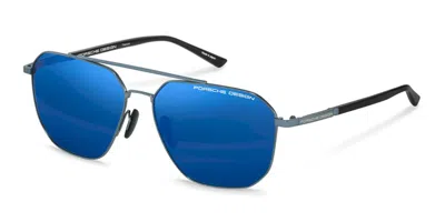 Porsche Design P8967 D775 Men's Sunglasses Blue Size 61