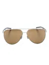 Porsche Design P8968 Pilot-frame Sunglasses In Grau