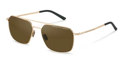 Porsche Design P8970 B211 Men's Sunglasses Gold Size 61