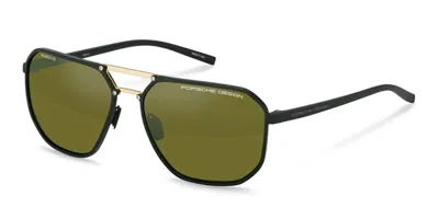 Porsche Design P8971 Polarized A417 Men's Sunglasses Black Size 61 In Brown