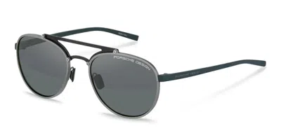Porsche Design P8972 Polarized D415 Men's Sunglasses Grey Size 55 In Multi