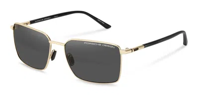 Porsche Design P8973 Polarized D415 Men's Sunglasses Gold Size 58 In Blue