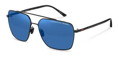 Porsche Design P8974 A775 Men's Sunglasses Black Size 61 In Brown
