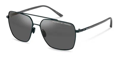 Porsche Design P8974 Polarized C416 Men's Sunglasses Blue Size 61 In Black