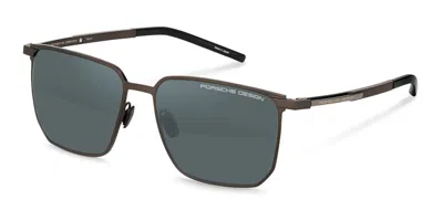 Porsche Design P8976 D731 Men's Sunglasses Brown Size 58 In Gray