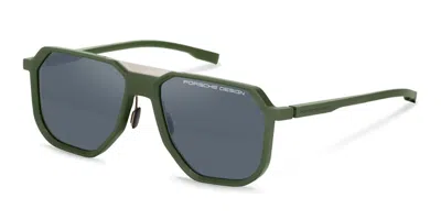 Porsche Design P8980 B187 Men's Sunglasses Green Size 58 In Blue