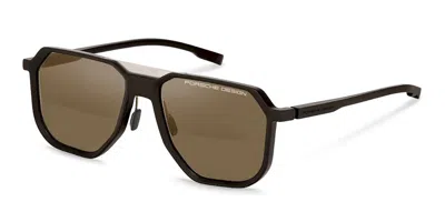 Porsche Design P8980 C171 Men's Sunglasses Brown Size 58