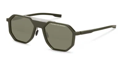 Porsche Design P8981 D174 Men's Sunglasses Green Size 55