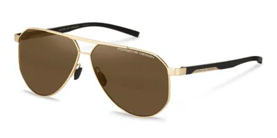 Porsche Design P8983 B171 Men's Sunglasses Gold Size 63 In Multi