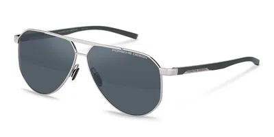 Porsche Design P8983 C187 Men's Sunglasses Silver Size 63