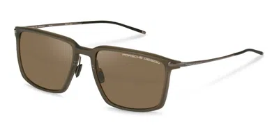 Porsche Design P8991 C629 Men's Sunglasses Brown Size 58 In Multi