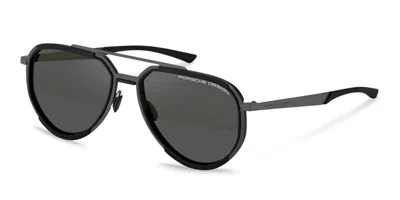 Porsche Design P8996 Polarized B418 Occhiali Da Sole Argentati Per Uomo In Gray