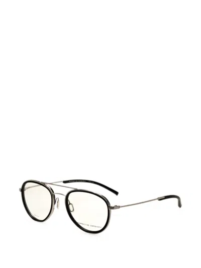Porsche Design Pilot-frame Glasses In Black