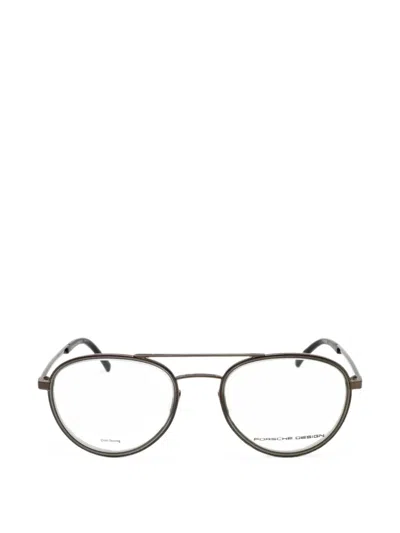 Porsche Design Pilot-frame Glasses In Silver