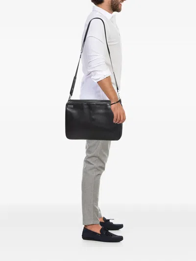 Pre-owned Porsche Design  Leather Shoulder Bag In Black