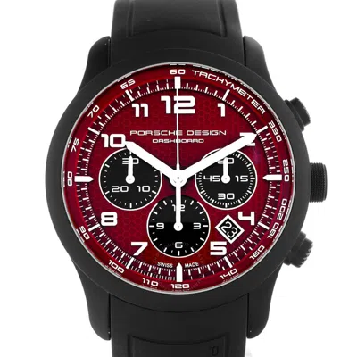 Porsche Design Dashboard Chronograph Automatic Red Dial Men's Watch 6612.17.86 In Black