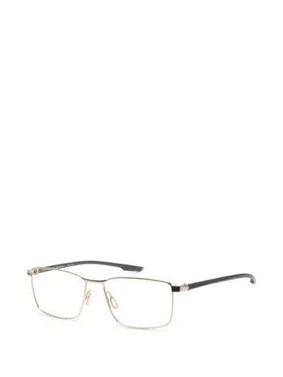 Porsche Design 직사각 프레임 안경 In Metallic